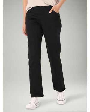 Lee Jeans Relaxed Fit Straight Leg Pants Petite - Black