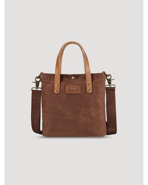 Lee Jeans Womens Small Waxed Tote - Brown