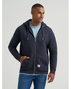 Lee Jeans Mens Relaxed Fit Essential Workwear Full Zip Jacket - Blue