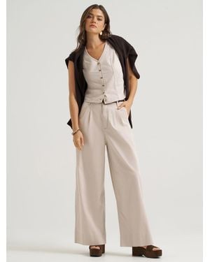 Lee Jeans Womens Loose Pleated Trouser Pants - Natural