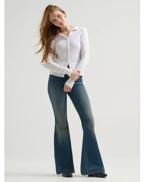 Lee Jeans Womens High Rise Ever Fit Flare Jeans - Blue