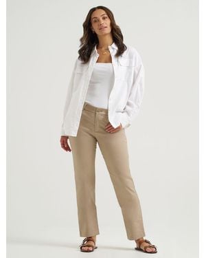 Lee Jeans Wrinkle Free Relaxed Fit Pants - Natural