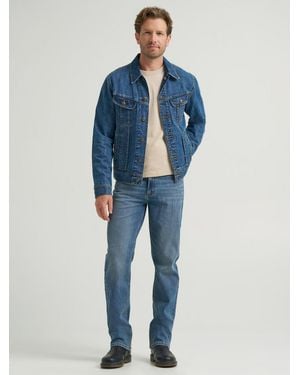 Lee Jeans Mens Legendary Relaxed Straight Jeans With Soft Age - Blue