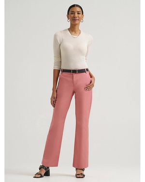 Lee Jeans Womens Wrinkle Free Trouser Pants - Red