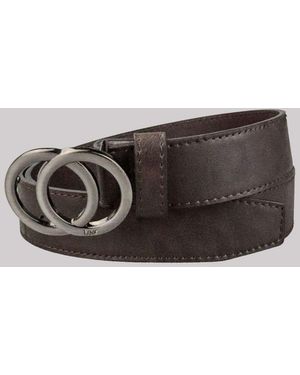 Lee Jeans Womens Double Ring Buckle Belt - Brown