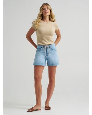 Lee Jeans Womens Legendary Loose Drawstring Shorts - Blue
