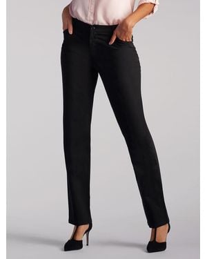 Lee Jeans Relaxed Fit Straight Leg Pants Petite - Black