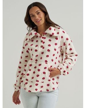 Lee Jeans Womens Printed Sherpa Pullover - Multicolor