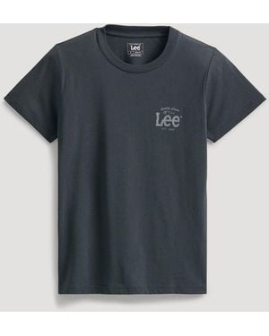 Lee Jeans Womens Quality Denim Logo T-shirt - Black
