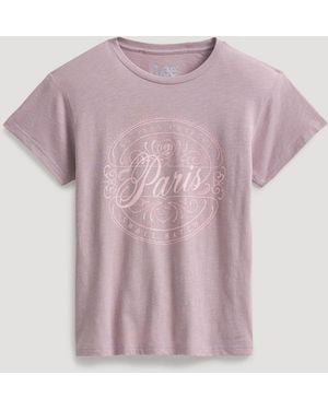 Lee Jeans Womens Paris Graphic T-shirt - Pink