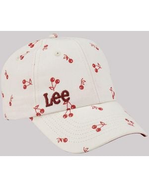 Lee Jeans Womens All Over Cherry Print Dad Cap - Pink