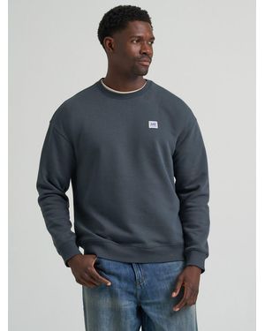 Lee Jeans Mens Relaxed Fit Essential Workwear Sweatshirt - Blue
