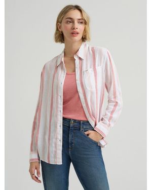Lee Jeans Womens All Purpose Print Button Down Shirt - Multicolor
