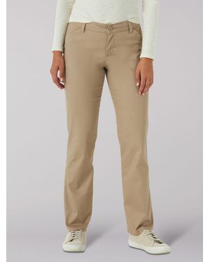 Lee Jeans Wrinkle Free Relaxed Fit Pants - Natural
