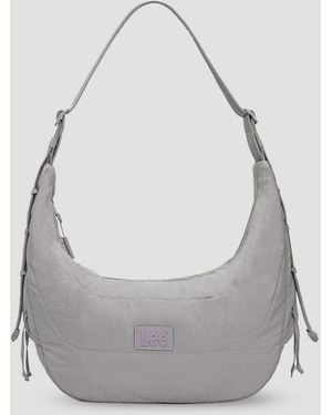 Lee Jeans Womens Crescent Shoulder Bag - Gray
