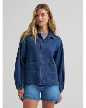 Lee Jeans Womens Legendary Chore Shacket - Blue