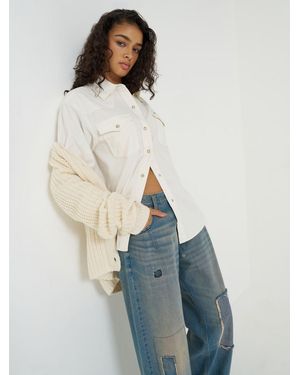 Lee Jeans Womens Relaxed Essential Western Shirt - Blue