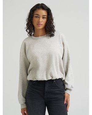 Lee Jeans Womens Balloon Sve Sweatshirt - Gray