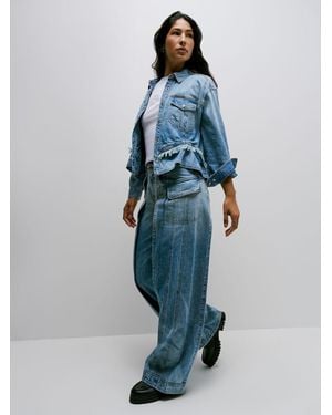 Lee Jeans Womens X Feng Chen Wang Low Rise Slouch Jeans - Blue