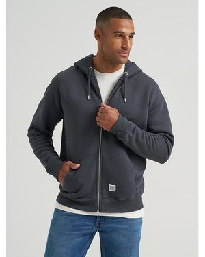 Lee Jeans Mens Relaxed Fit Essential Workwear Full Zip Jacket - Blue