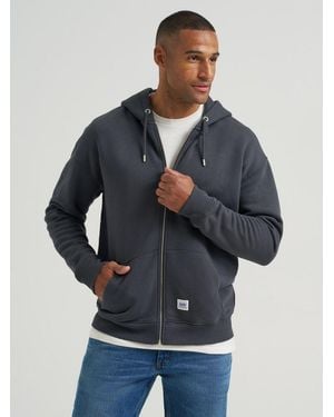 Lee Jeans Mens Relaxed Fit Essential Workwear Full Zip Jacket - Blue