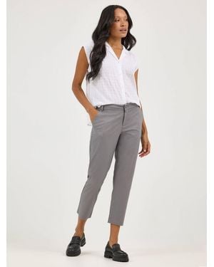 Lee Jeans Womens Wrinkle Free Capri - Gray