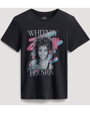 Lee Jeans Womens Whitney Houston Graphic T-shirt - Black