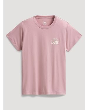 Lee Jeans Womens Quality Denim Logo T-shirt - Pink