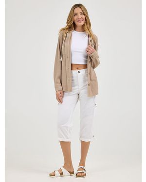 Lee Jeans Ultra Lux Flex-to-go Relaxed Cargo Capri - White
