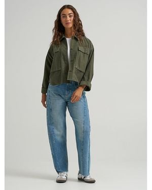 Lee Jeans Womens Low Slung Barrel Rider Jeans - Blue