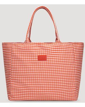 Lee Jeans Womens Gingham Tote Bag - Pink