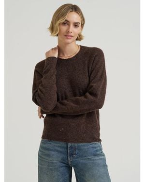 Lee Jeans Womens Wool Blend Solid Sweater - Multicolor