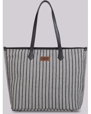 Lee Jeans Womens Stripe Logo Tote - Gray