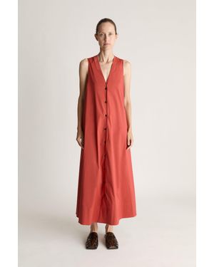 Lee Mathews Hallie V Neck Dress - Red