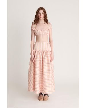 Lee Mathews Marie Crop Top - Pink