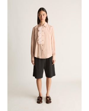 Lee Mathews Nina Silk Tailored Shirt - Natural
