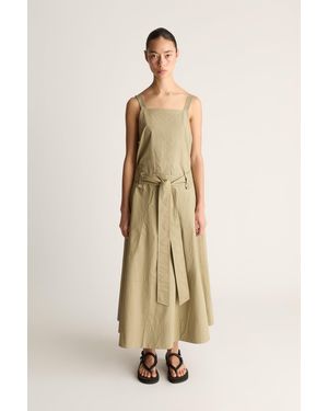 Lee Mathews Lm Poplin Flare Skirt - Natural