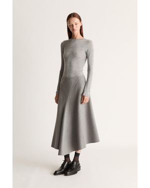 Lee Mathews Florentine Cashmere Skirt - Natural
