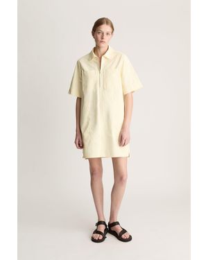 Lee Mathews Lm Drill Mini Dress - Natural