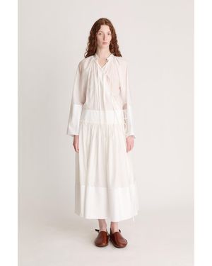 Lee Mathews Ondine Wrap Dress - Natural