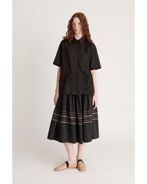 Lee Mathews Victoria Ss Shirt - Black