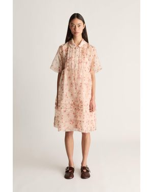 Lee Mathews Emily Organza Mini Dress - Natural