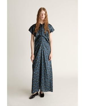 Lee Mathews Bella Silk Maxi Dress - Blue