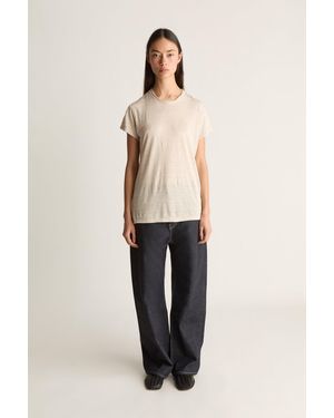 Lee Mathews Tilly Linen Jersey Tee - Natural