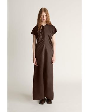 Lee Mathews Stella Silk Satin Maxi Dress - Natural