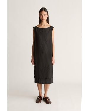 Lee Mathews Nina Silk Ruffle Dress - Black