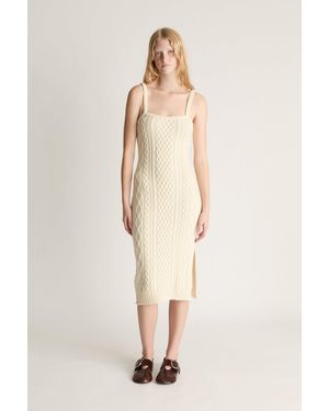 Lee Mathews Guiness Cable Midi Dress - Natural
