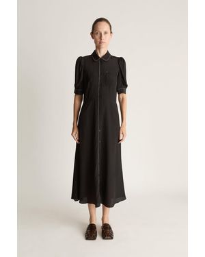 Lee Mathews Cassini Short Sleeve Dress - Black