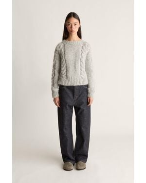 Lee Mathews Frisson Hand Knit Crewneck - Natural