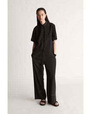 Lee Mathews Cassini Short Sleeve Shirt - Black